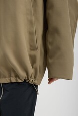 Tibi LOTTE NYLON CARCOAT WITH REMOVABLE SHERPA COLLAR
