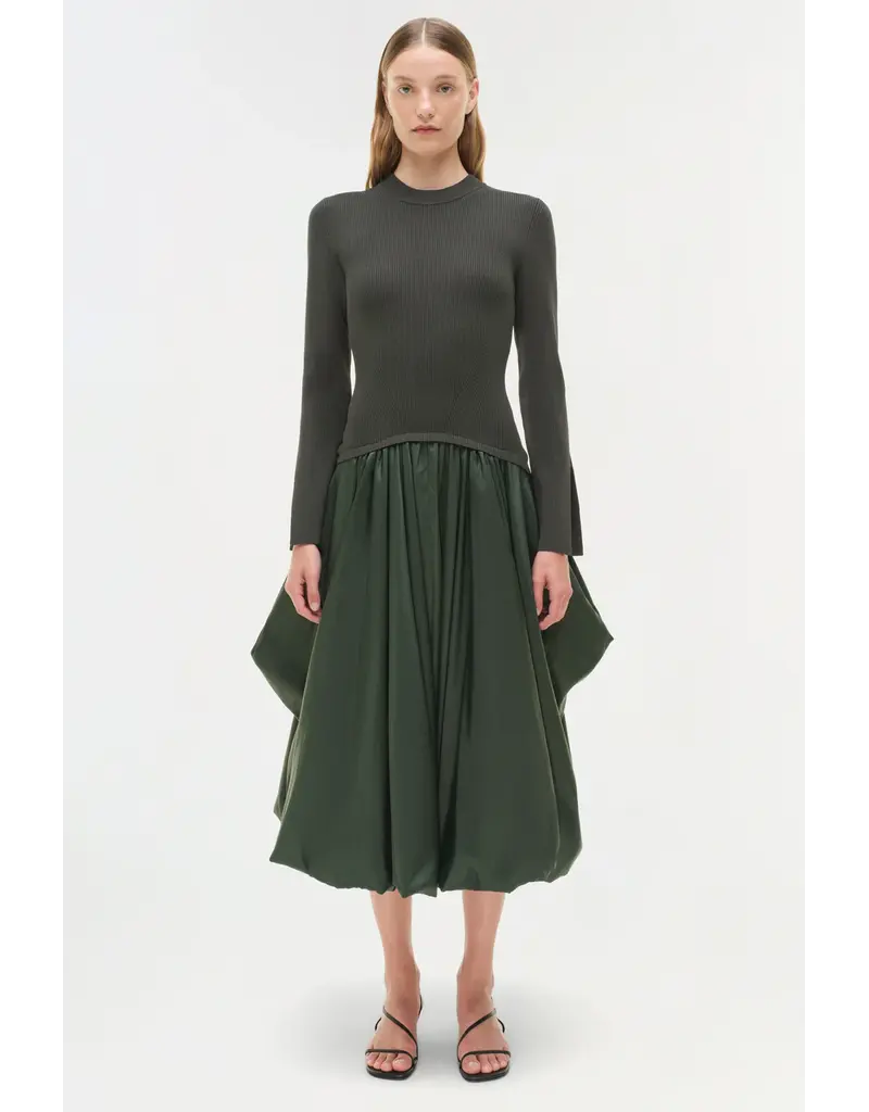 Simkhai Kenlie L/S Mock Neck Midi Dress