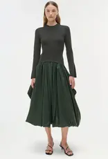Simkhai Kenlie L/S Mock Neck Midi Dress
