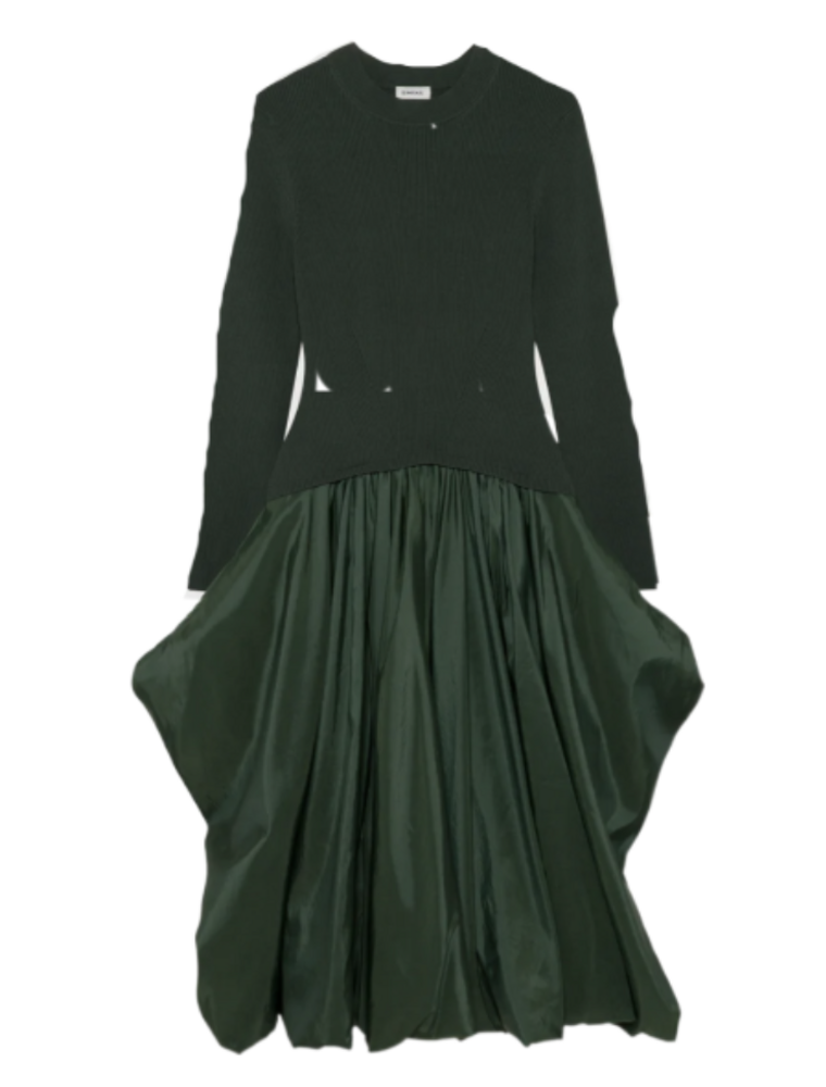 Simkhai Kenlie L/S Mock Neck Midi Dress