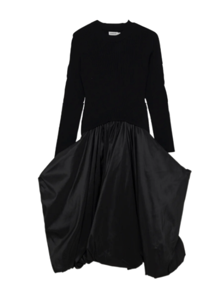 Simkhai Kenlie L/S Mock Neck Midi Dress