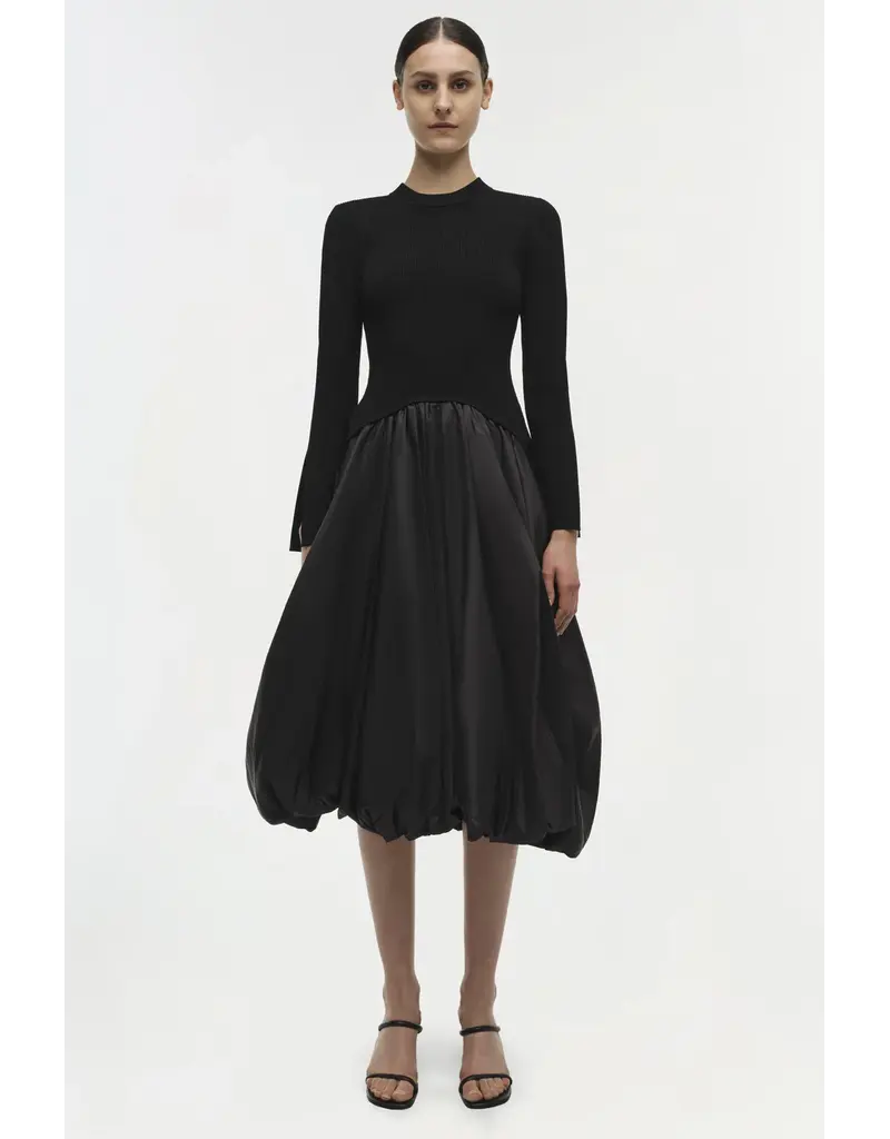 Simkhai Kenlie L/S Mock Neck Midi Dress