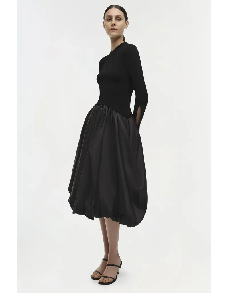 Simkhai Kenlie L/S Mock Neck Midi Dress