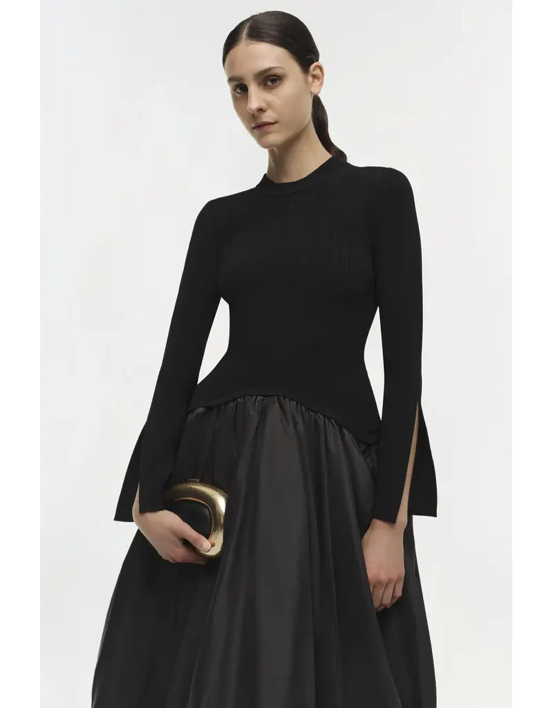 Simkhai Kenlie L/S Mock Neck Midi Dress