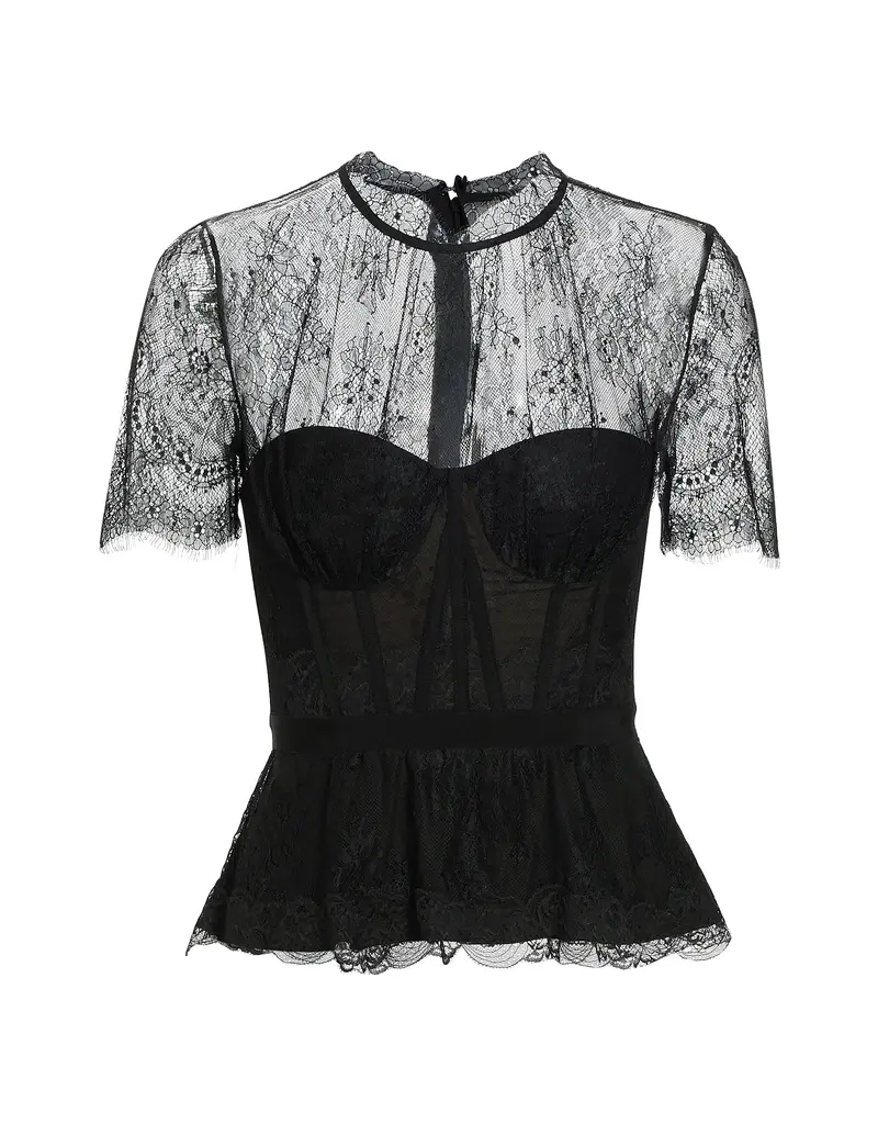 Simkhai Kehlani Lace S/S Bustier Top