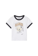 Ganni Basic Cotton Jersey Kitty T-Shirt