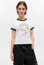 Ganni Basic Cotton Jersey Kitty T-Shirt