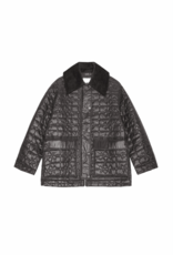 Ganni Shiny Quilt Midi Jacket