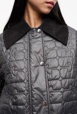 Ganni Shiny Quilt Midi Jacket