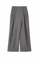 Ganni Brushed Wool Stripe Mid Waist Pants