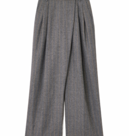 Ganni Brushed Wool Stripe Mid Waist Pants