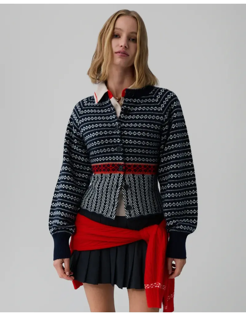 GUEST IN RESIDENCE Fairisle Sculpted Cardigan