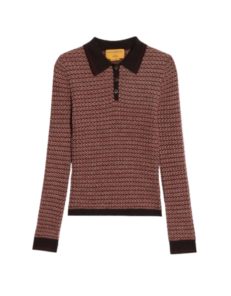 GUEST IN RESIDENCE Chevron L/S Shrunken Polo