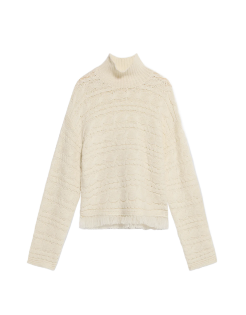 GUEST IN RESIDENCE Cropped Cable Turtleneck