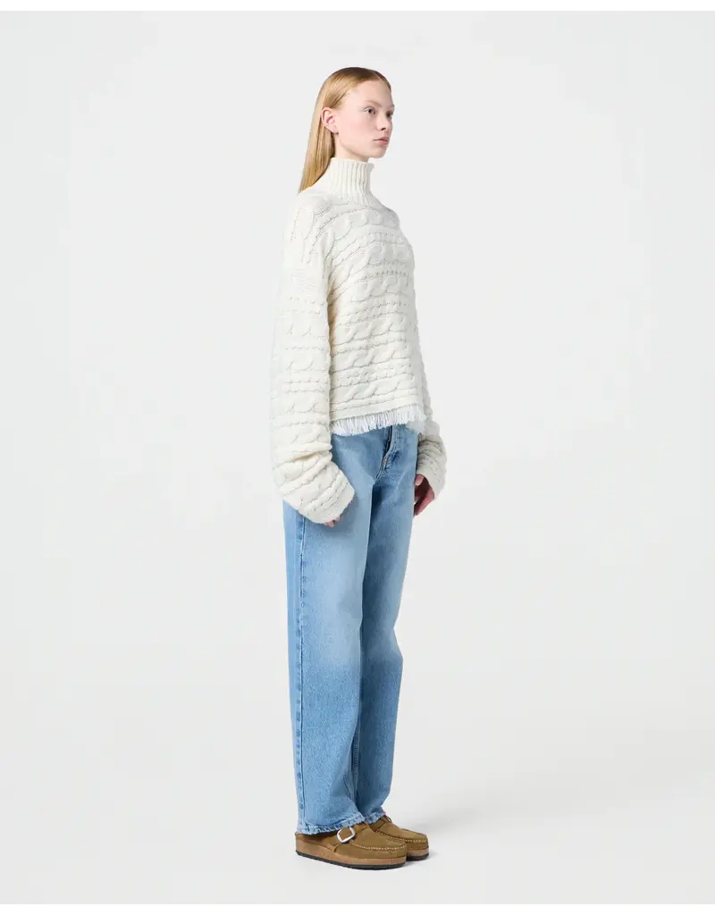 GUEST IN RESIDENCE Cropped Cable Turtleneck