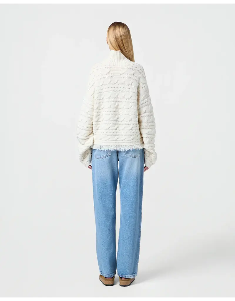 GUEST IN RESIDENCE Cropped Cable Turtleneck