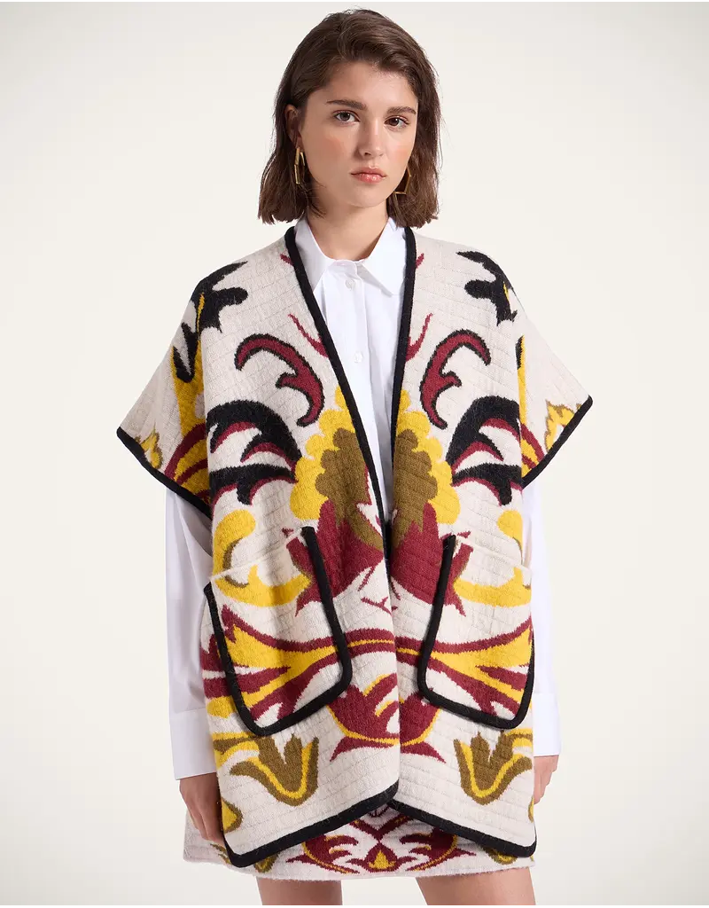 La Double J In My Power Knit Scarf Cape