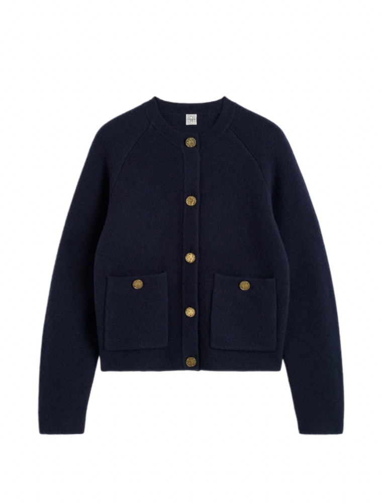 TOTEME Hammered Button Cardigan