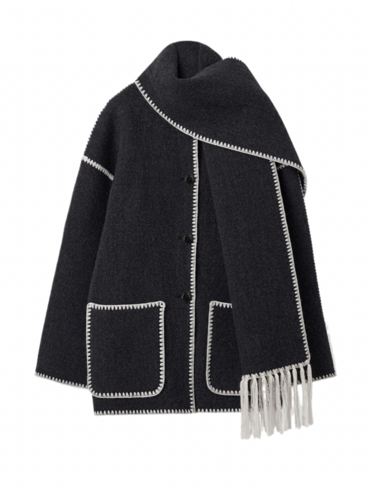 TOTEME Embroidered Scarf Jacket