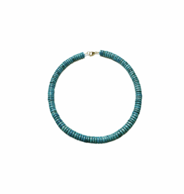 Theodosia Turquoise Barrel Candy Necklace
