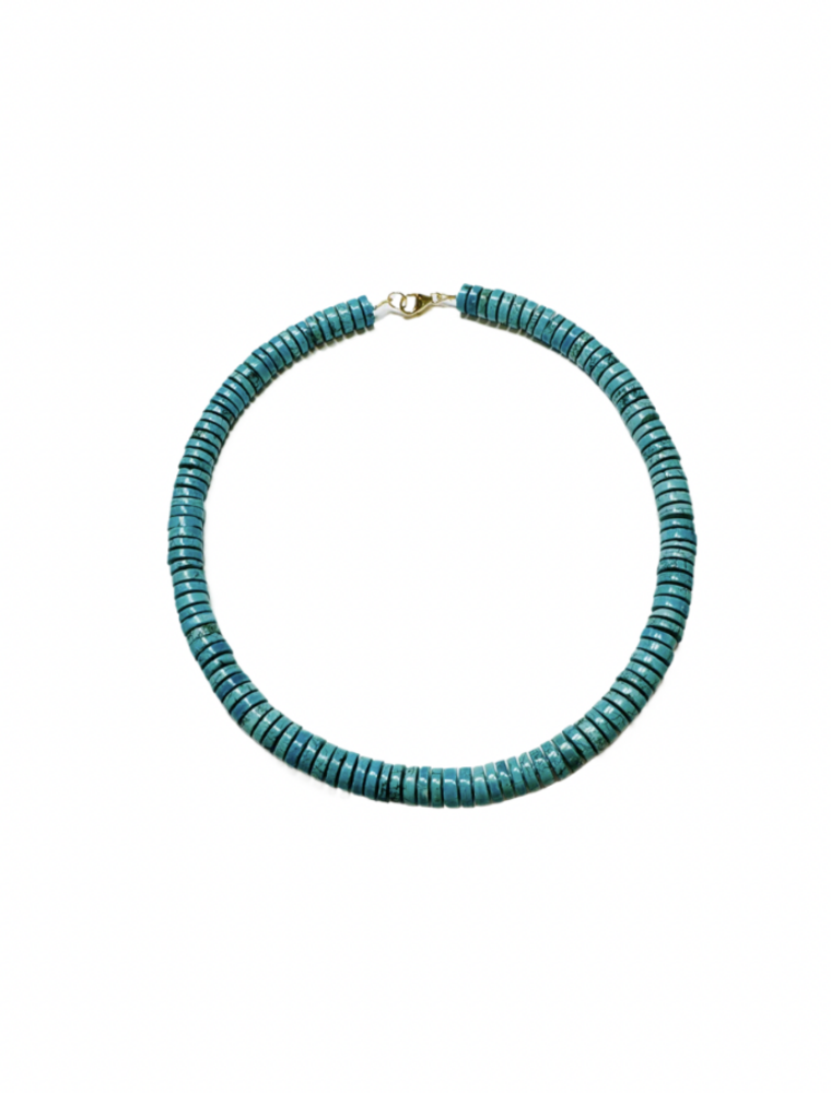Theodosia Turquoise Barrel Candy Necklace