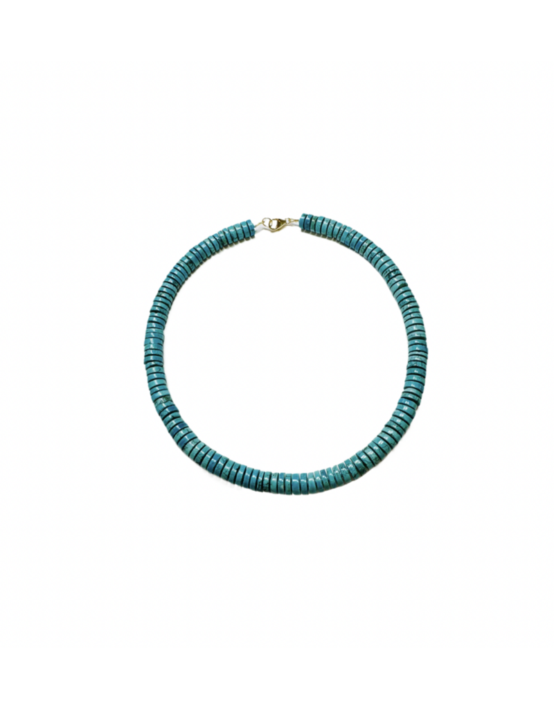 Theodosia Turquoise Barrel Candy Necklace