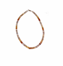 Theodosia Fire Opal Heishi Necklace