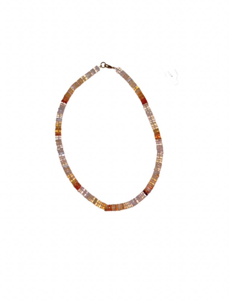 Theodosia Fire Opal Heishi Necklace