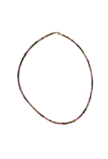 Theodosia Delicate Necklace w Diamond Block Bead