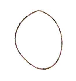 Theodosia Delicate Necklace w Diamond Block Bead