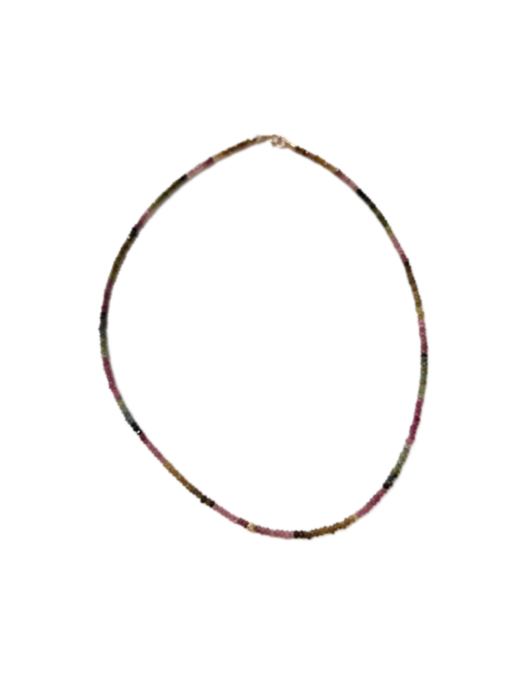 Theodosia Delicate Necklace w Diamond Block Bead