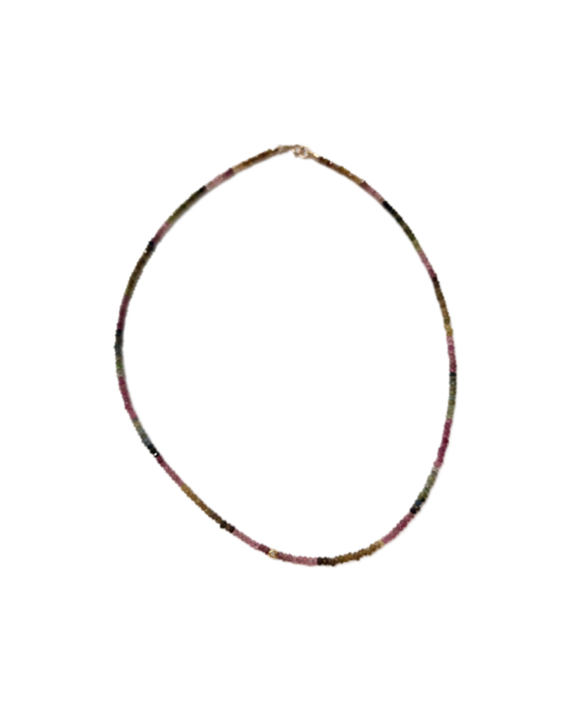 Theodosia Delicate Necklace w Diamond Block Bead