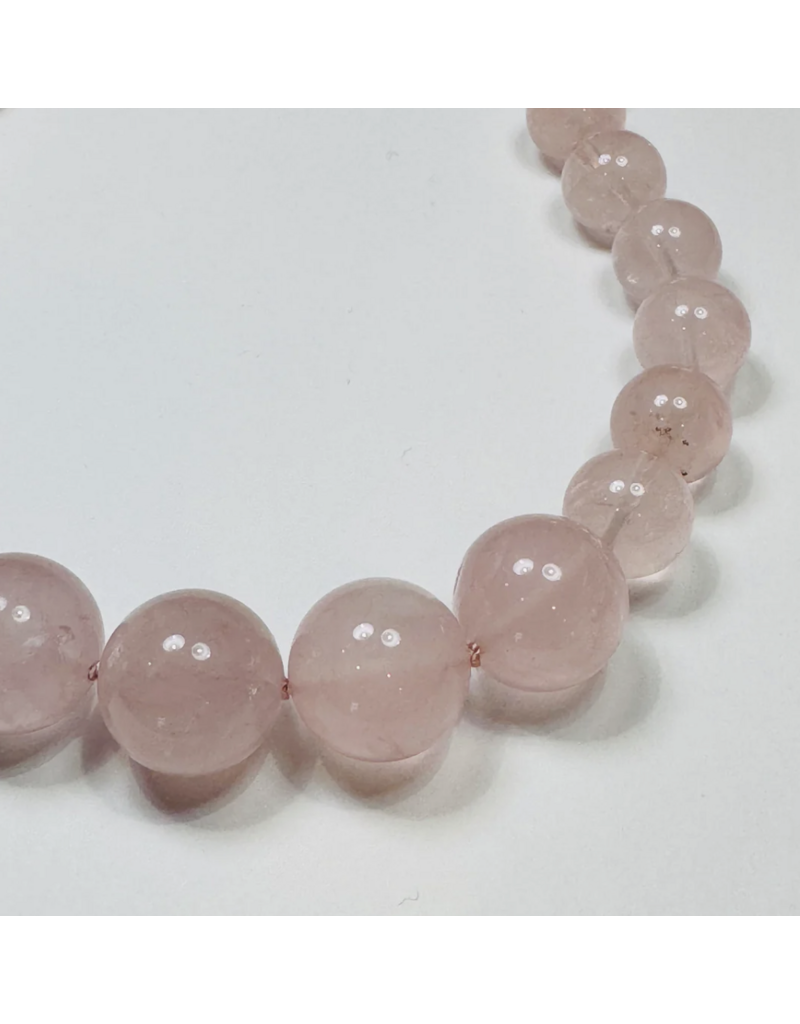 Theodosia Knotted Rose Quartz Gumball Necklace