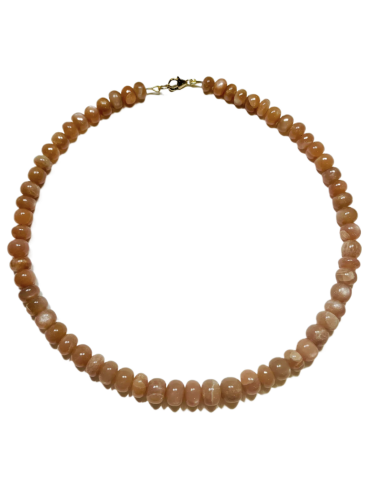Theodosia Peach Moonstone Candy Necklace
