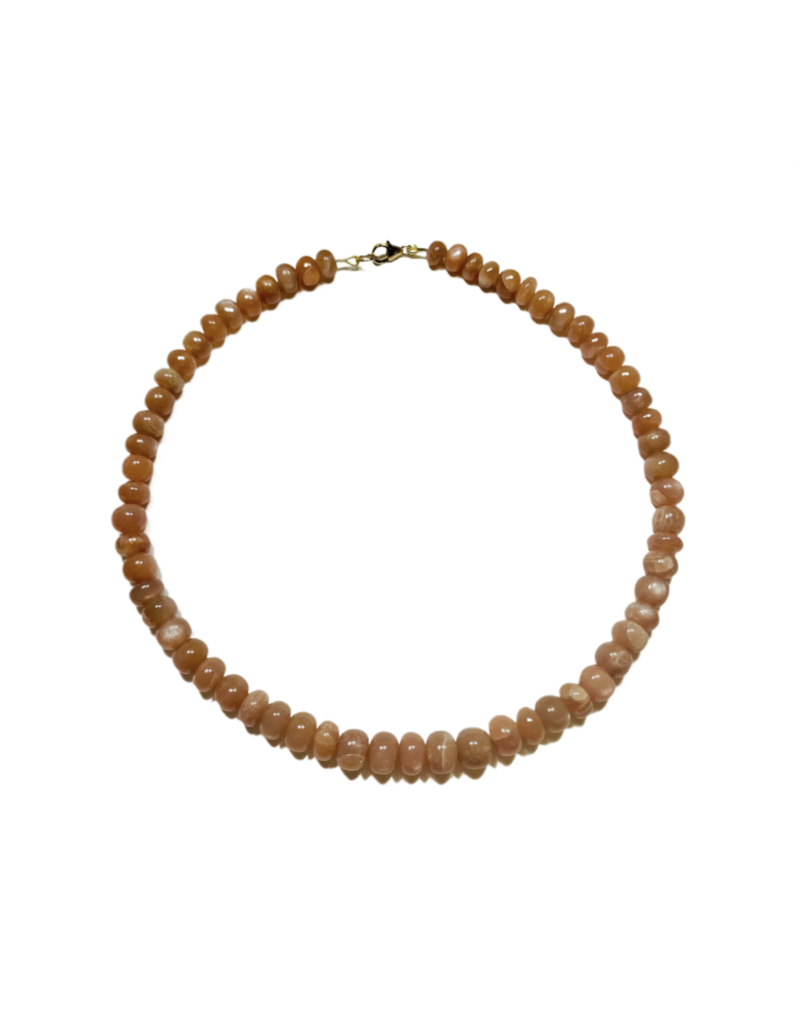 Theodosia Peach Moonstone Candy Necklace