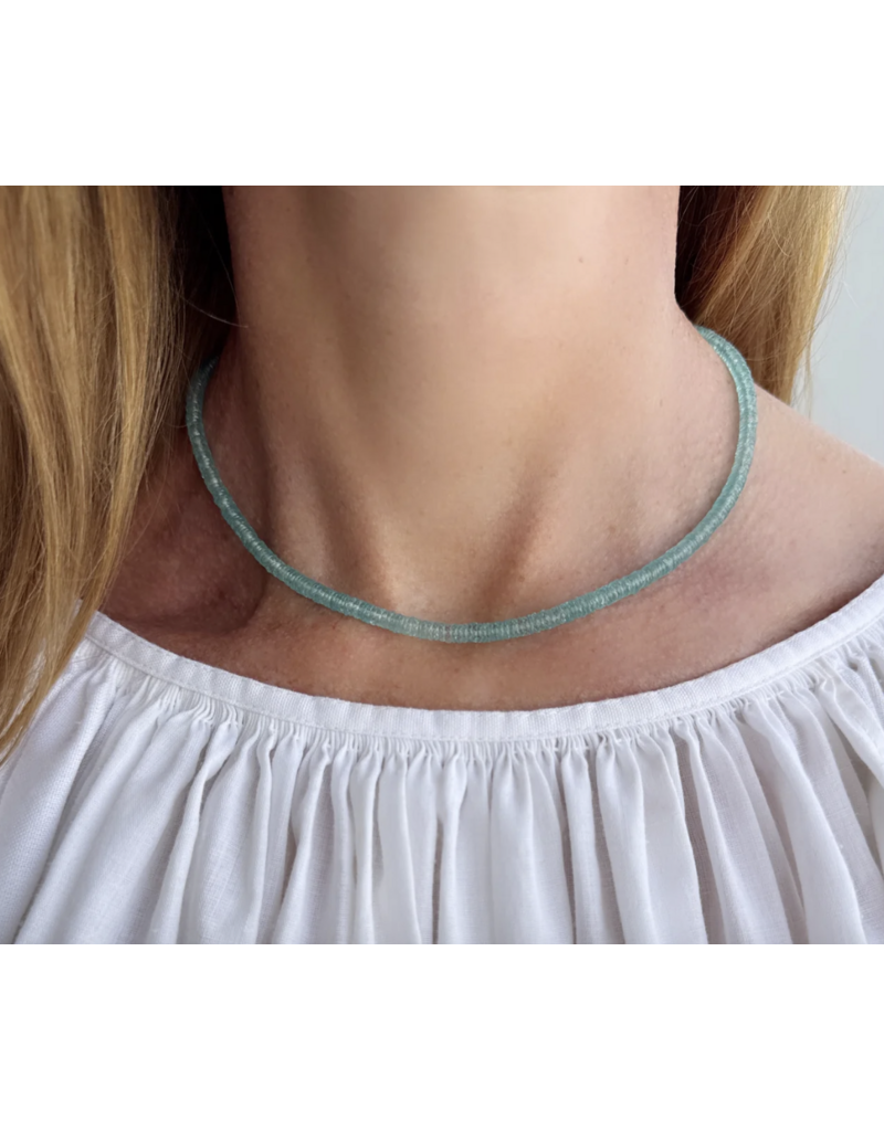 Theodosia BLUE APATITE HEISHI NECKLACE