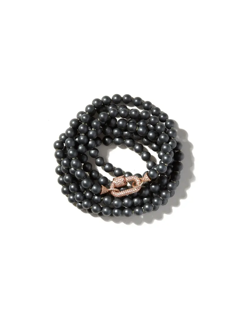 Marla Aaron BUFFED HEMATITE STRAND