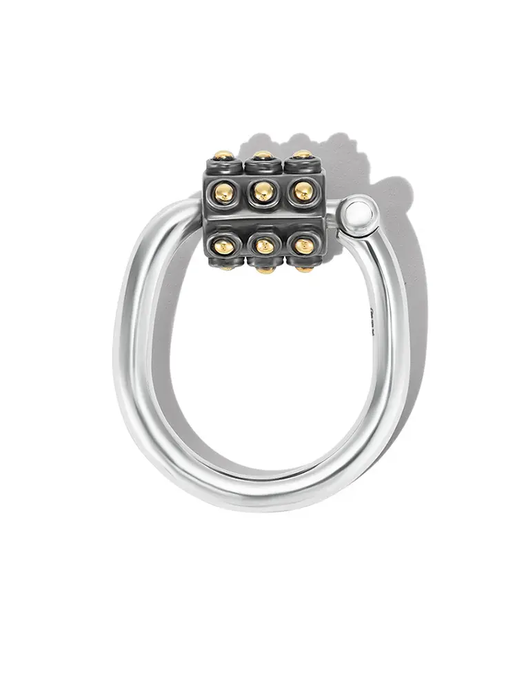 Marla Aaron Gold Ball Trundle Lock Ring