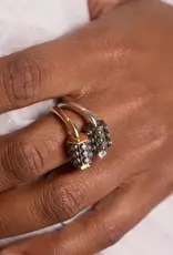 Marla Aaron Gold Ball Trundle Lock Ring