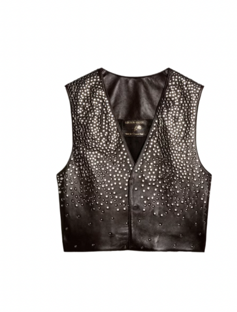 Golden Goose OLANE NAPPA LEATHER STUDDED VEST