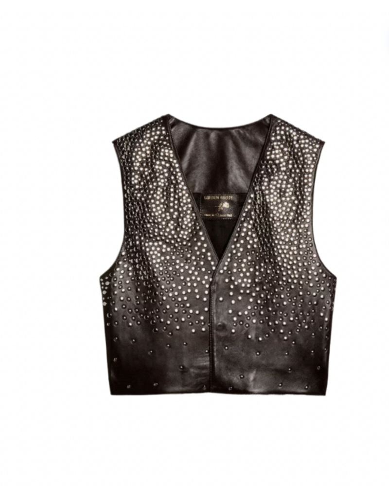 Golden Goose OLANE NAPPA LEATHER STUDDED VEST