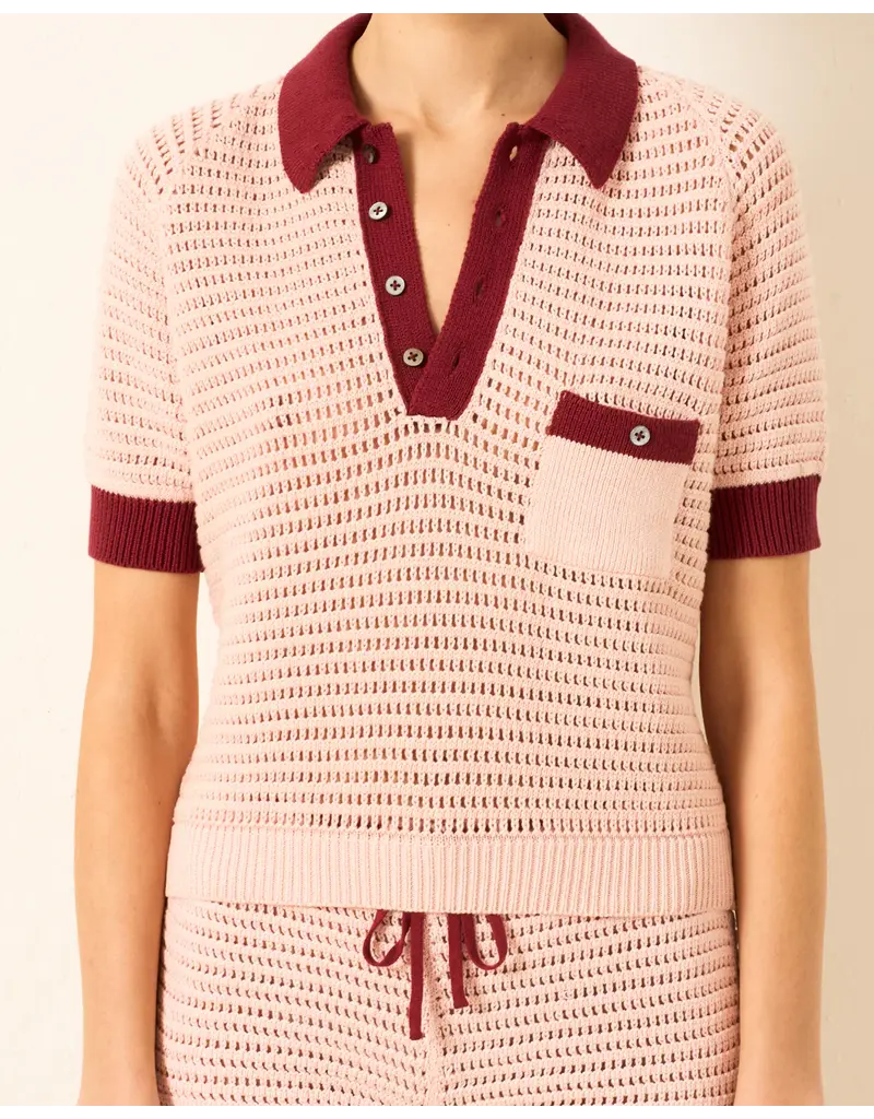 Alix of Bohemia Lessi Blush Crochet Top