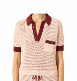 Alix of Bohemia Lessi Blush Crochet Top