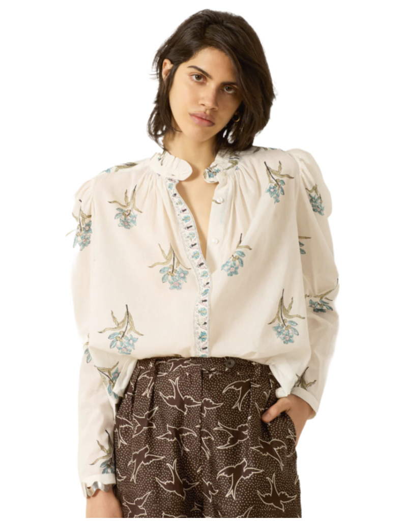 Alix of Bohemia Artemis Sky Mist Flower Shirt