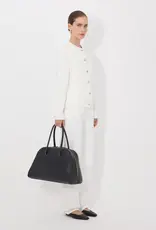 LOULOU DE SAISON RIMA COLLARLESS DENIM JACKET