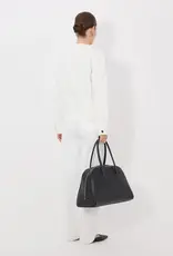 LOULOU DE SAISON RIMA COLLARLESS DENIM JACKET