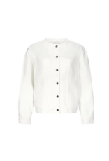 LOULOU DE SAISON RIMA COLLARLESS DENIM JACKET