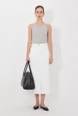 LOULOU DE SAISON RONA DENIM MIDI SKIRT