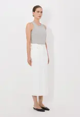 LOULOU DE SAISON RONA DENIM MIDI SKIRT