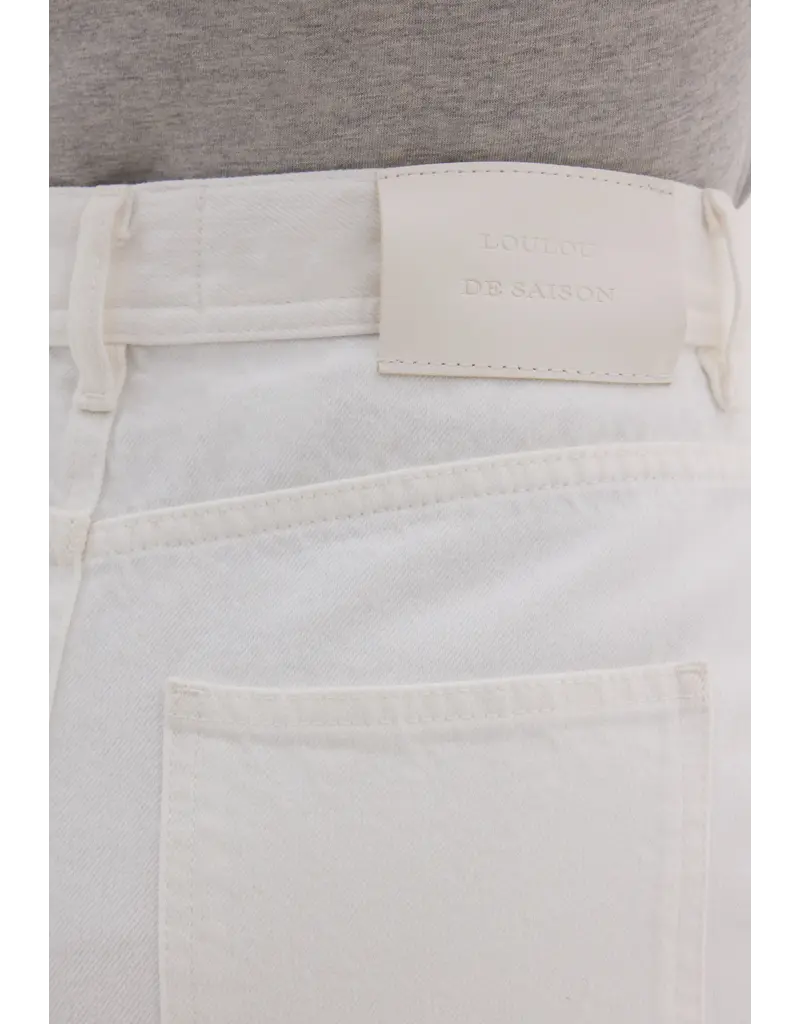 LOULOU DE SAISON RONA DENIM MIDI SKIRT